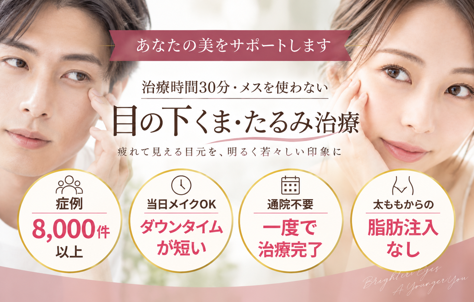 切らない目の下のくま・たるみ取り（目の下スリー・ミックス法）